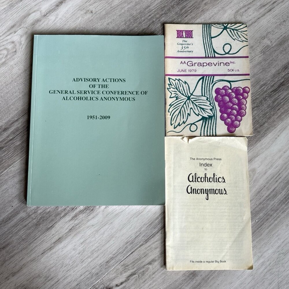 Alcoholics Anonymous Supplement Lot Advisory Committee AA Grapevine 1979 Index